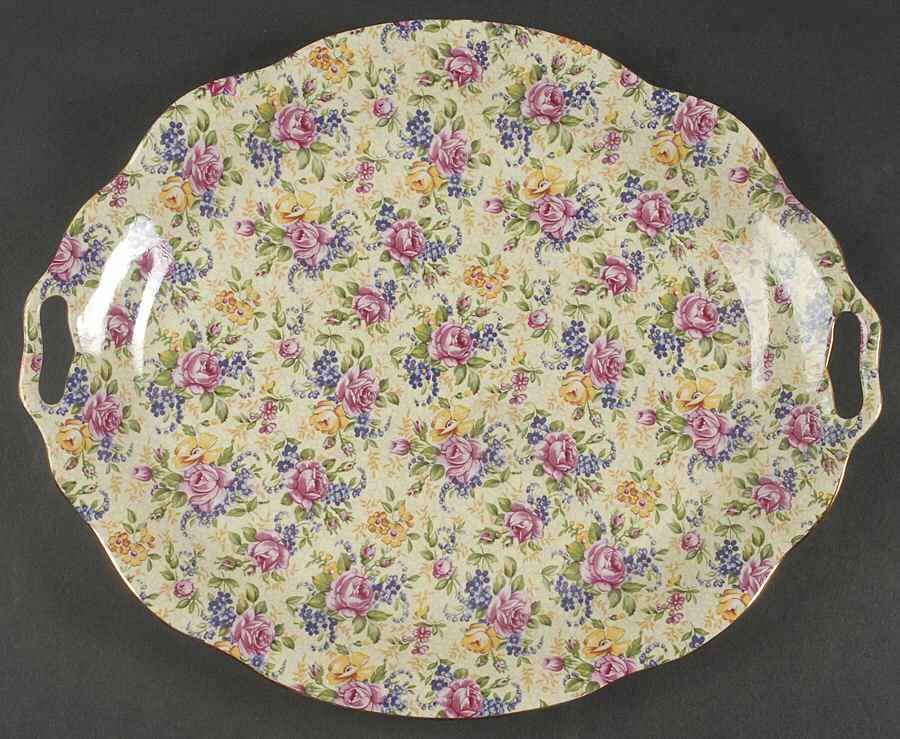 Ruth Kent (New, Granville Shape) Handled Serving Tray by James Kent (England)-1