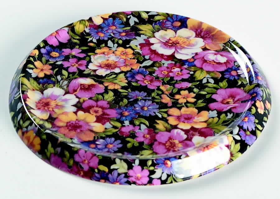 Lydia (New, Granville Shape) Diamond Round Tea Tile by James Kent (England)-1