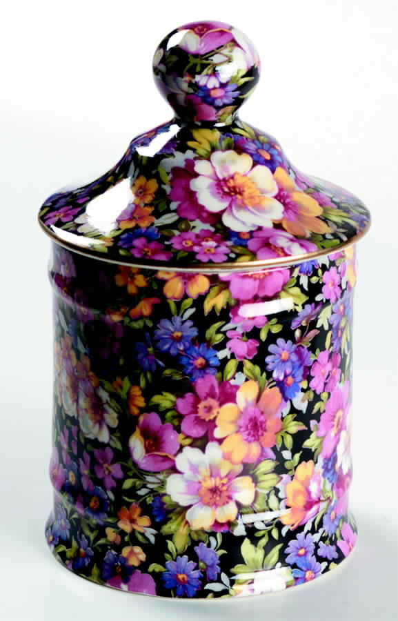 Lydia (New, Granville Shape) Cotton Ball Jar and Lid by James Kent (England)-1