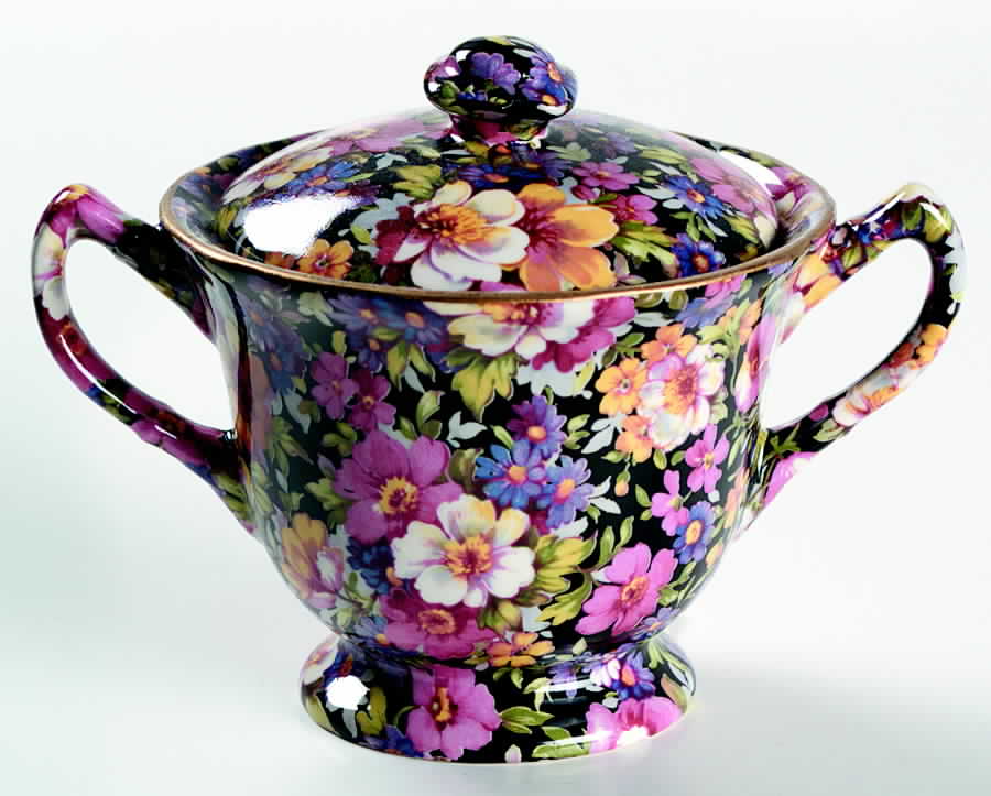 Lydia (New, Granville Shape) Granville Sugar Bowl & Lid by James Kent (England)-1