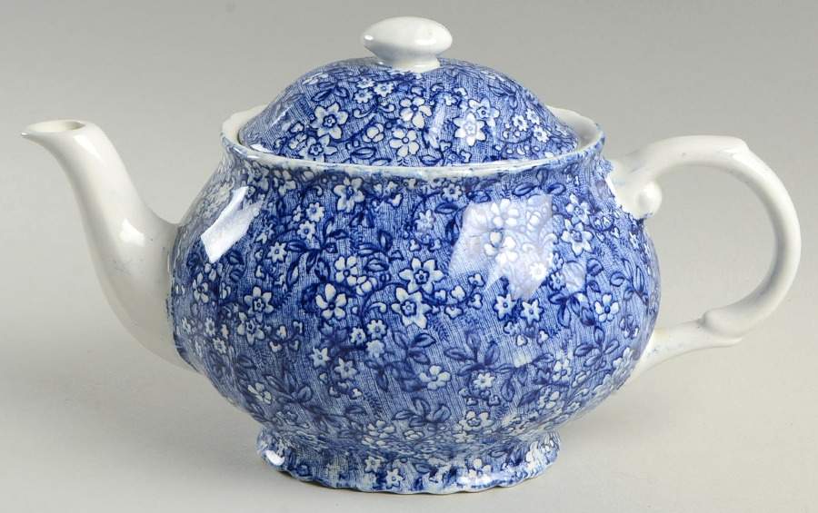 Rosarie (New, Granville Shape) Mini Teapot & Lid by James Kent (England)-1