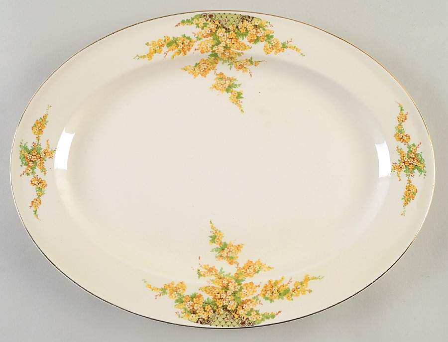 442E1T 13" Oval Serving Platter by Edwin Knowles-1
