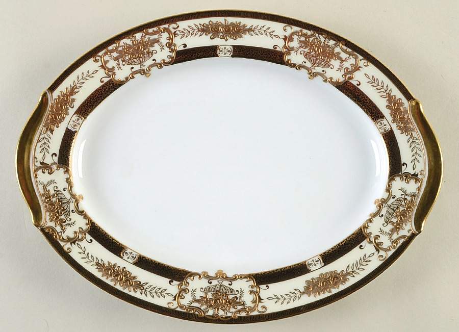 KUT77 11" Oval Serving Platter by Kutani-1