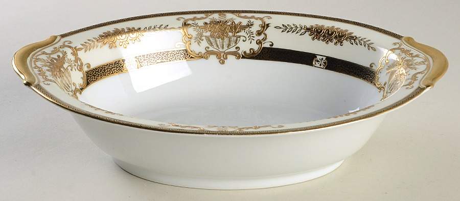 KUT77 10" Oval Vegetable Bowl by Kutani-1