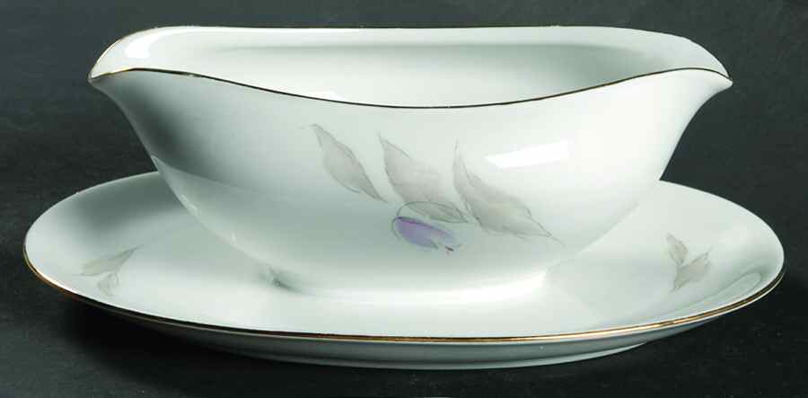 715 Gravy Boat with Attached Underplate by KPM-1