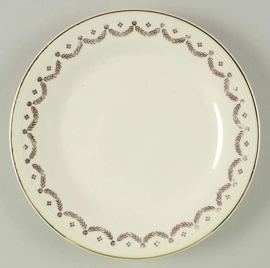 James Gold Festoon Salad Plate by Edwin Knowles-1