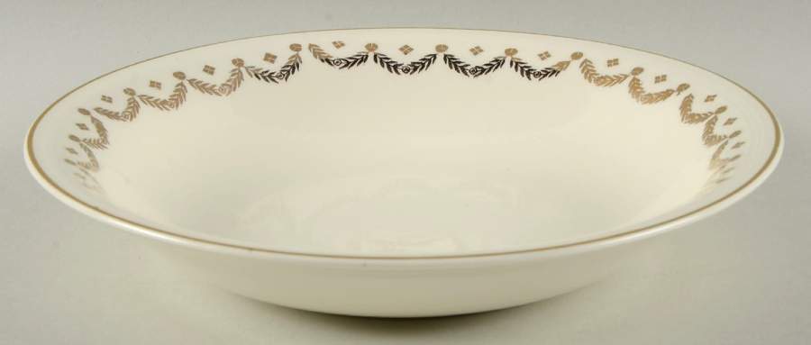 James Gold Festoon Coupe Soup Bowl by Edwin Knowles-1