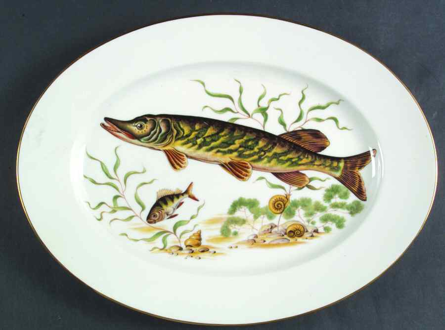 JKW75 RIM 14" Oval Serving Platter by JKW Bavaria-1