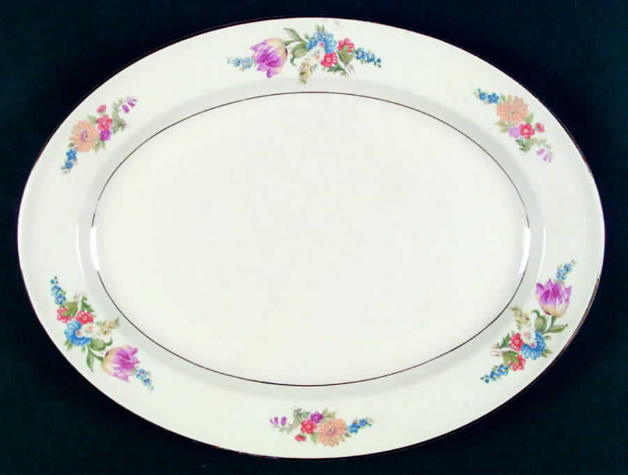 KNO534 14" Oval Serving Platter by Edwin Knowles-1
