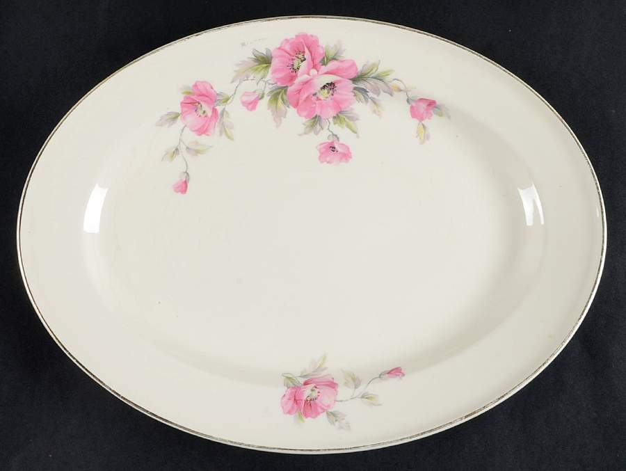 KNO536 13" Oval Serving Platter by Edwin Knowles-1