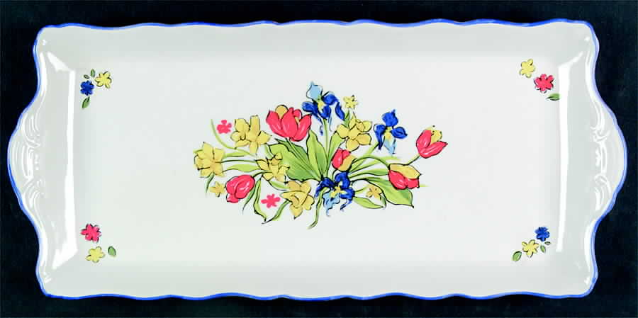 Spring Fair Large Sandwich Tray by James Kent (England)-1