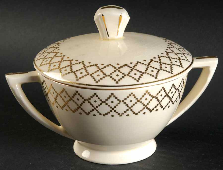 KNO256 Sugar Bowl & Lid by Edwin Knowles-1