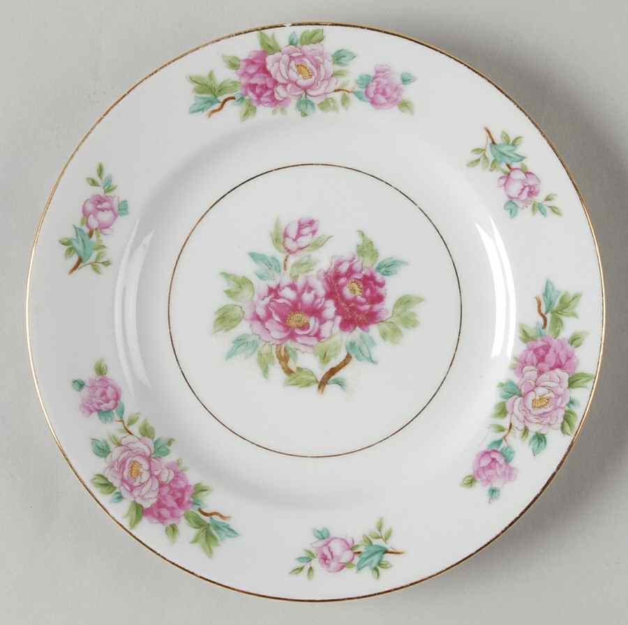 Pink Peony Bread & Butter Plate by Kyoto-1