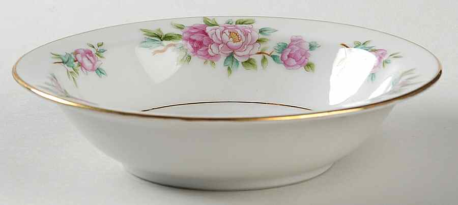Pink Peony Rim Fruit/Dessert (Sauce) Bowl by Kyoto-1