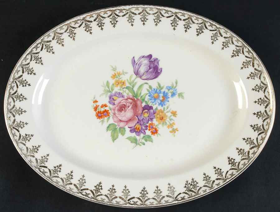KNO586 11" Oval Serving Platter by Edwin Knowles-1