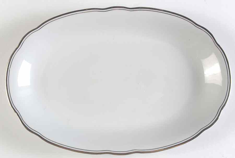 KHL21 (Gold Trim) 14" Oval Serving Platter by Kahla-1