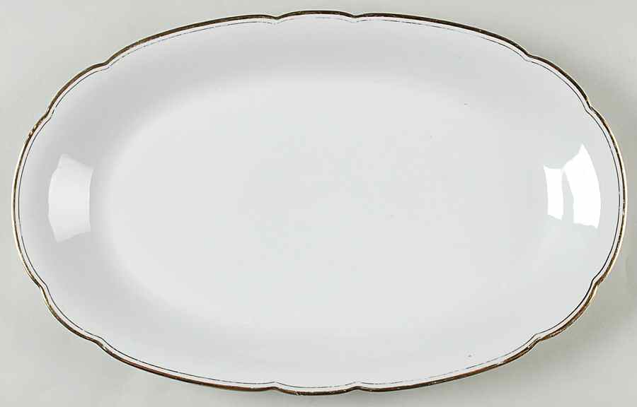 KHL21 (Gold Trim) 15" Oval Serving Platter by Kahla-1