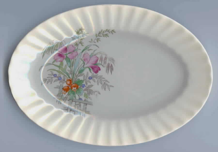 KNO595 14" Oval Serving Platter by Edwin Knowles-1