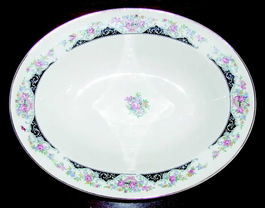 KNO597 9" Oval Vegetable Bowl by Edwin Knowles-1