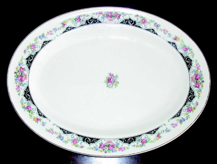 KNO597 14" Oval Serving Platter by Edwin Knowles-1