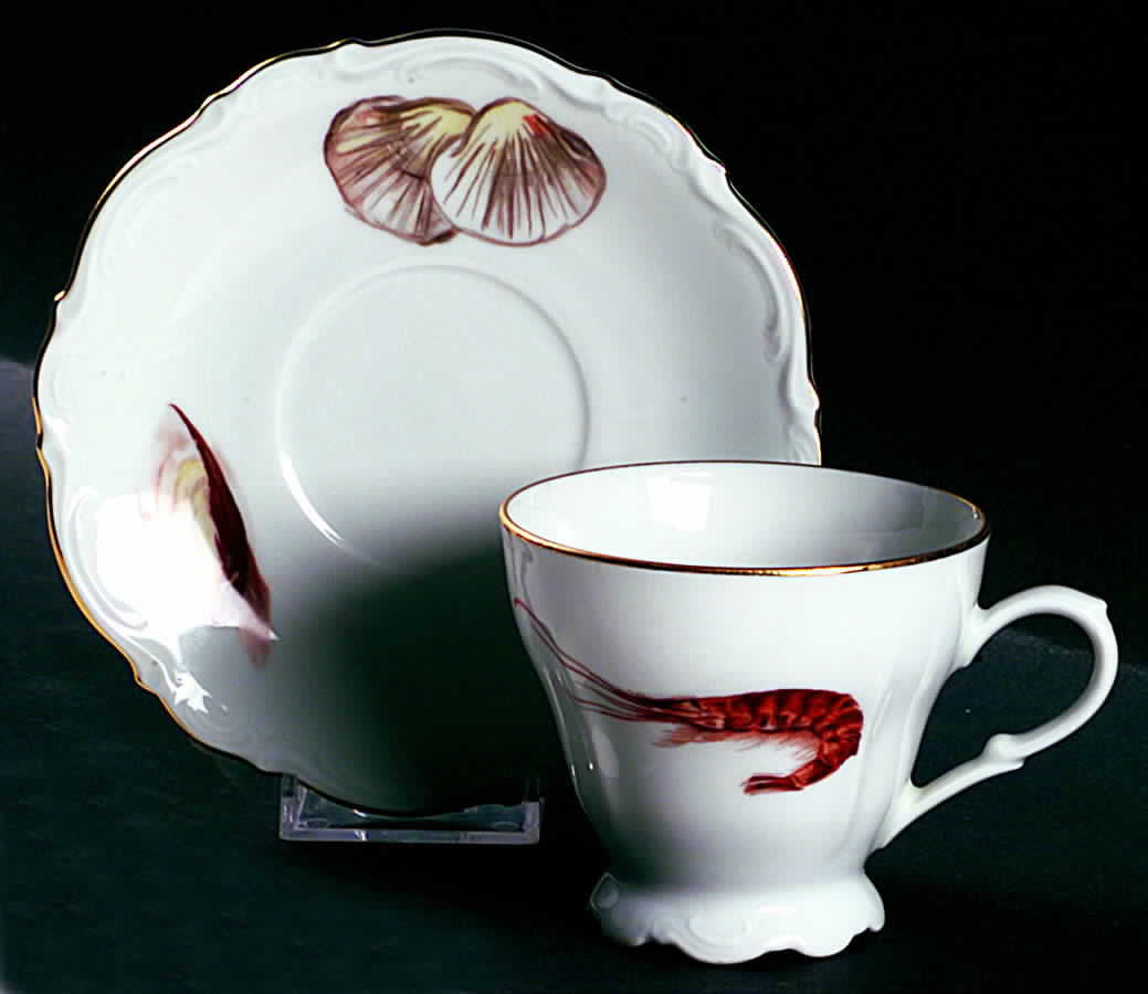 JKW5 Footed Cup & Saucer Set by JKW Bavaria-1