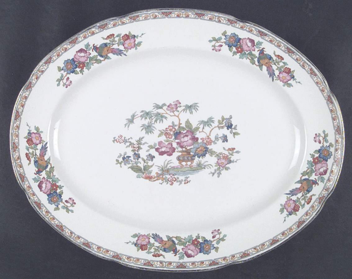 5438 14" Oval Serving Platter by Keeling & Co-1