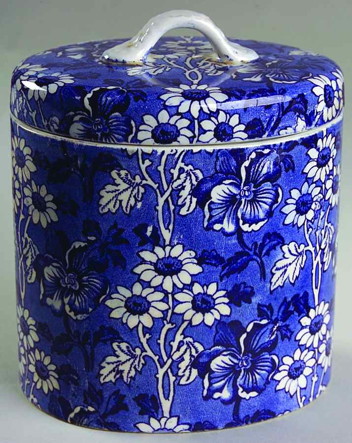 Louis 14th Medium Canister & Lid by James Kent (England)-1