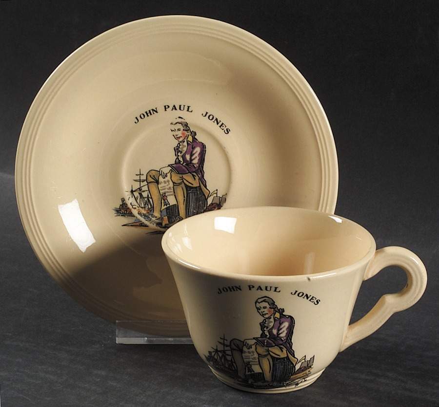 KNO626 Flat Cup & Saucer Set by Edwin Knowles-1