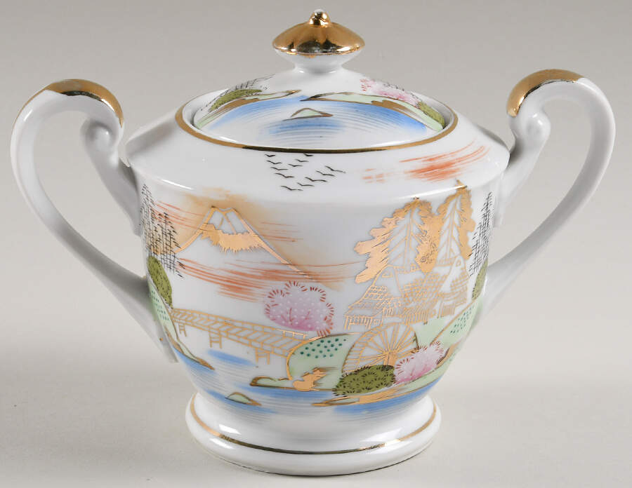 KUT117 Sugar Bowl & Lid by Kutani-1