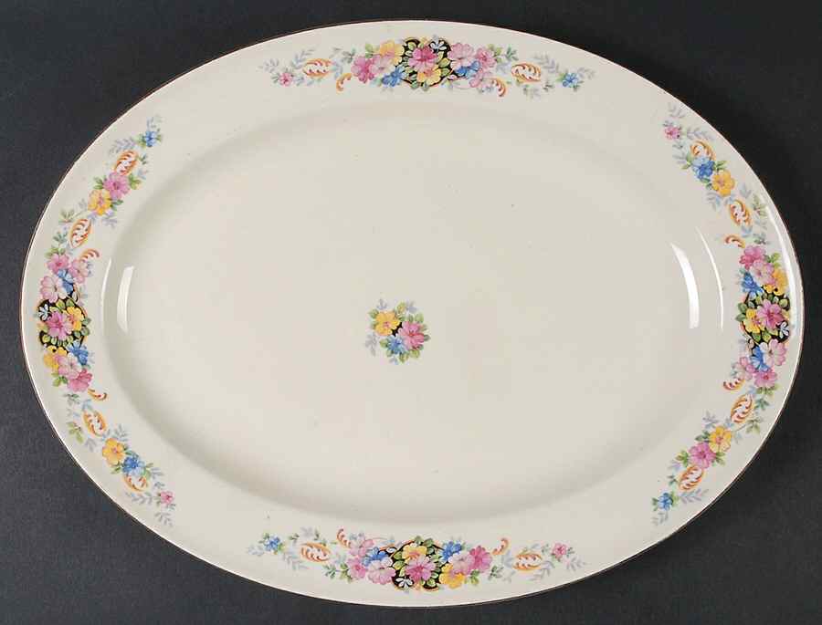 732e1 13" Oval Serving Platter by Edwin Knowles-1
