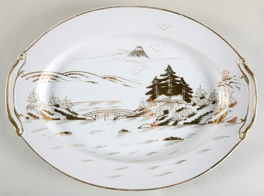 KUT119 16" Oval Serving Platter by Kutani-1