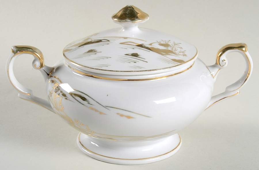 KUT119 Sugar Bowl & Lid by Kutani-1