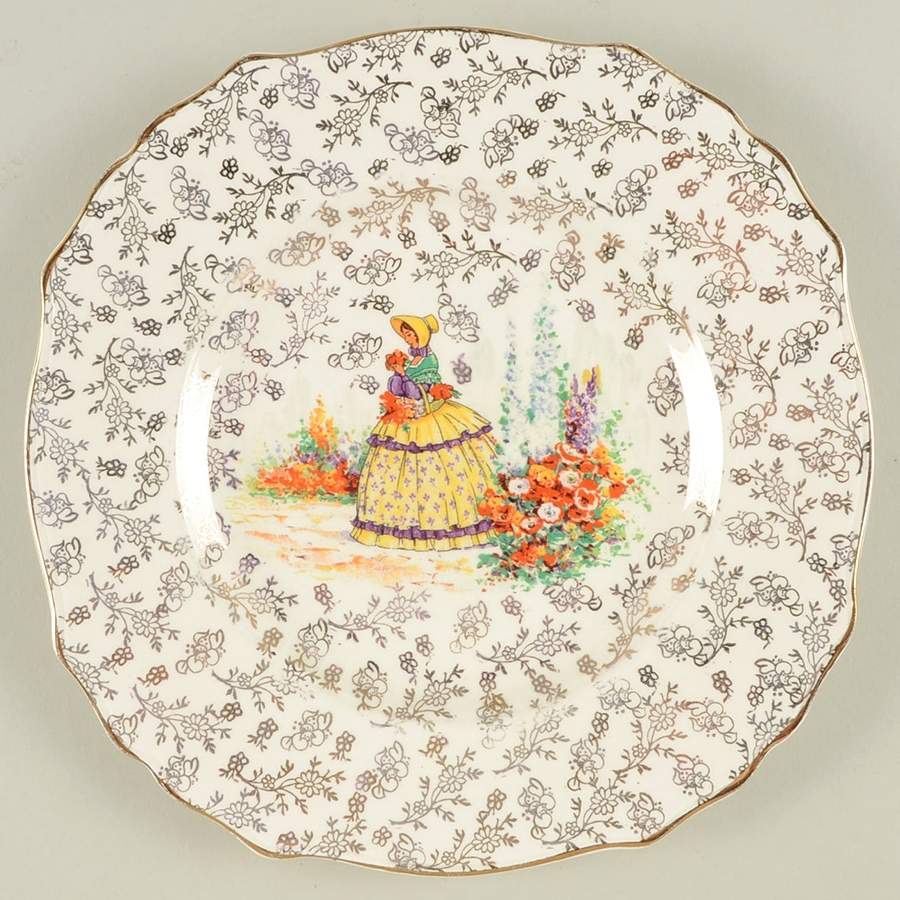 Crinoline Lady Luncheon Plate by James Kent (England)-1