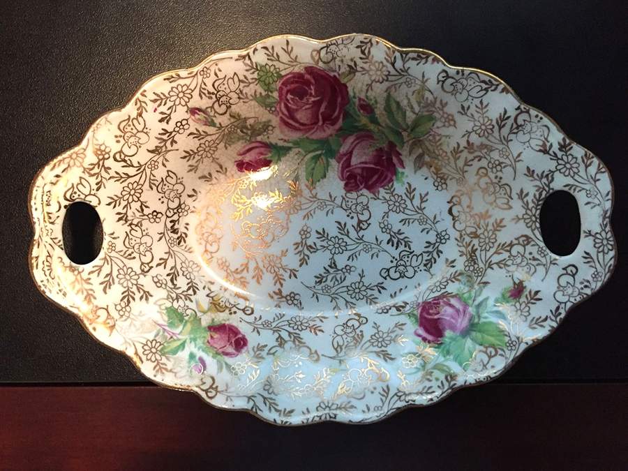 Rosita 7" Oval Sweet Meat Dish by James Kent (England)-1