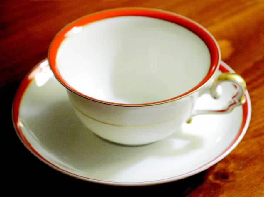 Koralle Flat Cup & Saucer Set by KPM-1