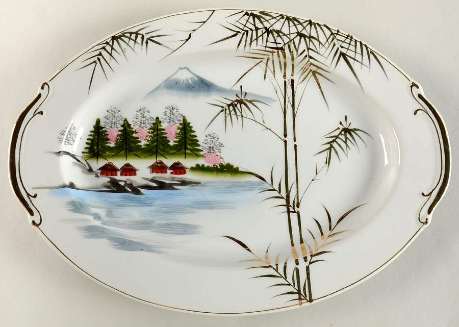 KUT134 14" Oval Serving Platter by Kutani-1