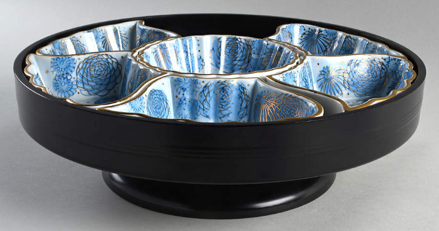 KUT136 7-Piece Lazy Susan with Stand by Kutani-1
