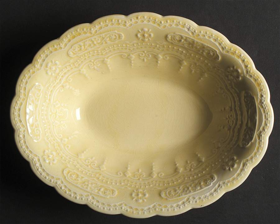 Fashion Yellow 9" Oval Vegetable Bowl by Edwin Knowles-1