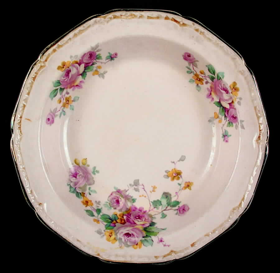 KNO544P (PLATINUM TRIM) Rim Soup Bowl by Edwin Knowles-1