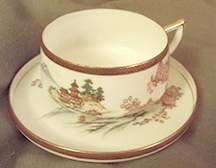 KUT140 Flat Cup & Saucer Set by Kutani-1
