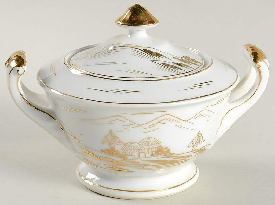 KUT150 Sugar Bowl & Lid by Kutani-1