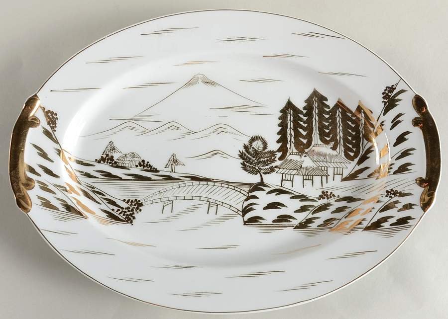 KUT150 14" Oval Serving Platter by Kutani-1