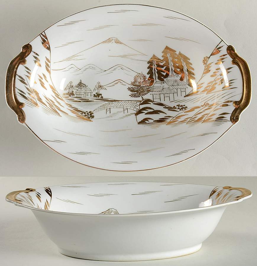 KUT150 11" Oval Vegetable Bowl by Kutani-1