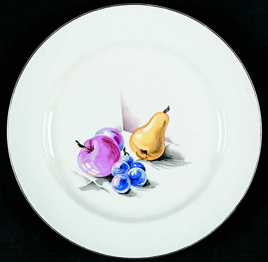 Fruits (Gold Trim) Luncheon Plate by Edwin Knowles-1