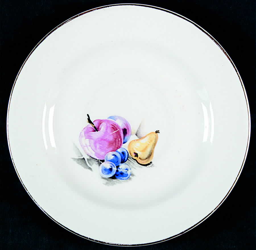 Fruits (Gold Trim) Saucer by Edwin Knowles-1