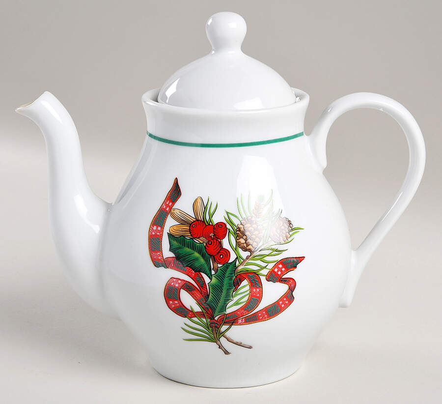 Christmas Heritage Teapot & Lid by Kopin-1