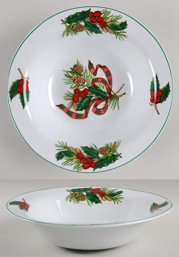 Christmas Heritage 9" Round Vegetable Bowl by Kopin-1