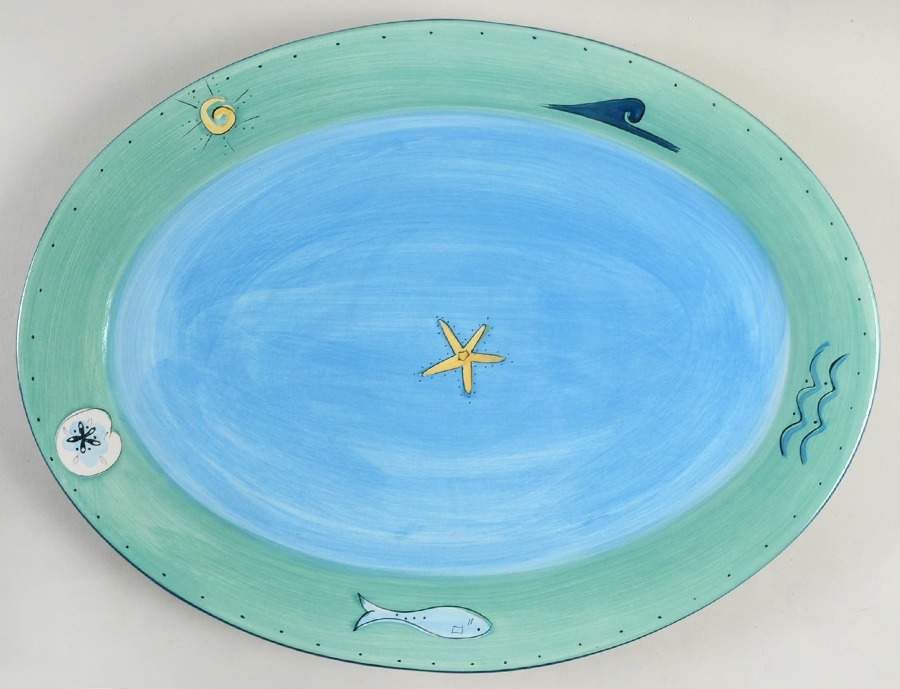 Kih1 17" Oval Serving Platter by KIC (China)-1