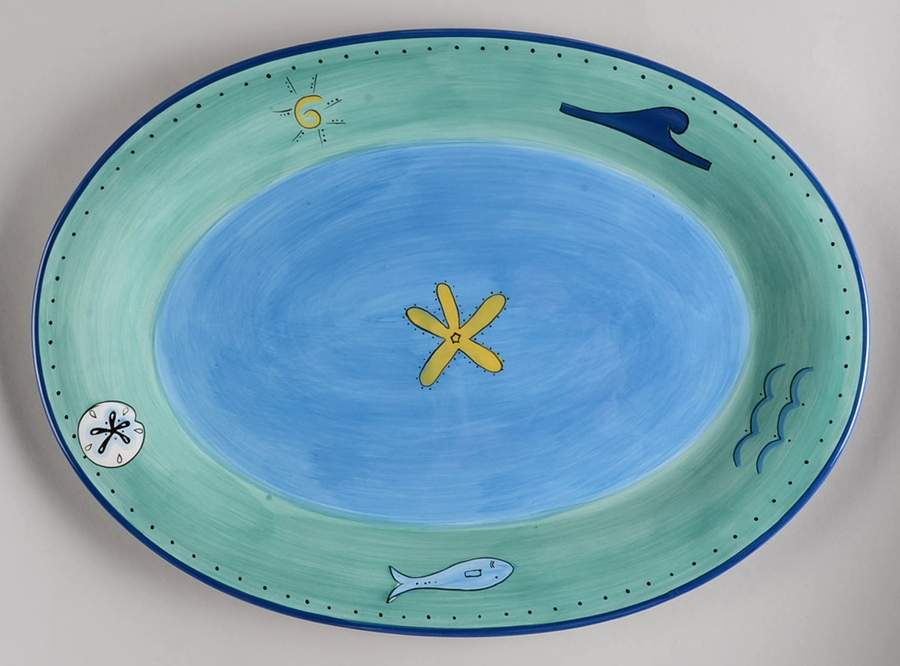 Kih1 16" Oval Serving Platter by KIC (China)-1