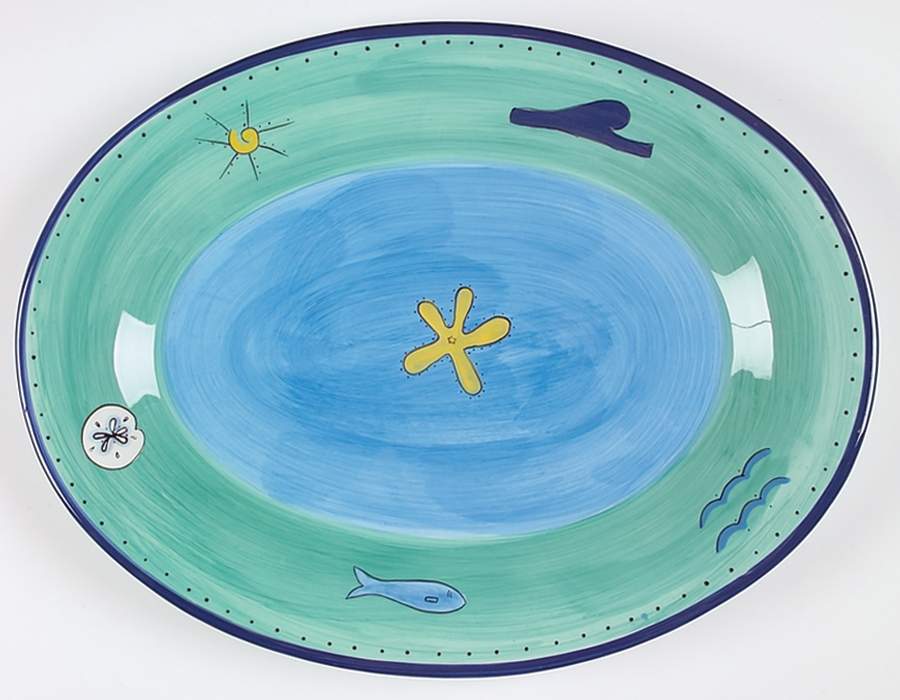 Kih1 18" Oval Serving Platter by KIC (China)-1